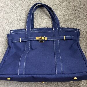 Navy Blue Boatkin Tote Bag